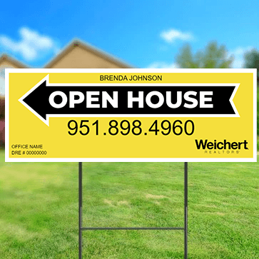 9x24 OPEN HOUSE SIGN #1 - WEICHERT REALTORS - Estate Prints