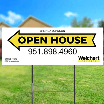 9x24 OPEN HOUSE SIGN #2 - WEICHERT REALTORS - Estate Prints