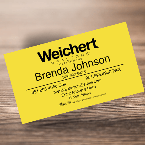 3.5x2 BUSINESS CARD #2 - WEICHERT REALTORS - Estate Prints