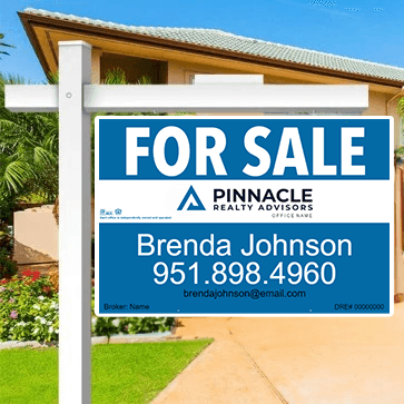 24x36 FOR SALE SIGN #1 - PINNACLE REALTY ADVISORS - Estate Prints