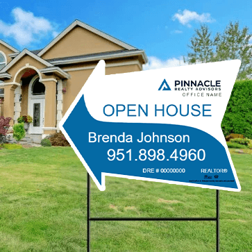 18x24 OPEN HOUSE SIGN #5 - PINNACLE REALTY ADVISORS - Estate Prints