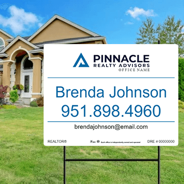 18x24 OPEN HOUSE SIGN #9 - PINNACLE REALTY ADVISORS - Estate Prints