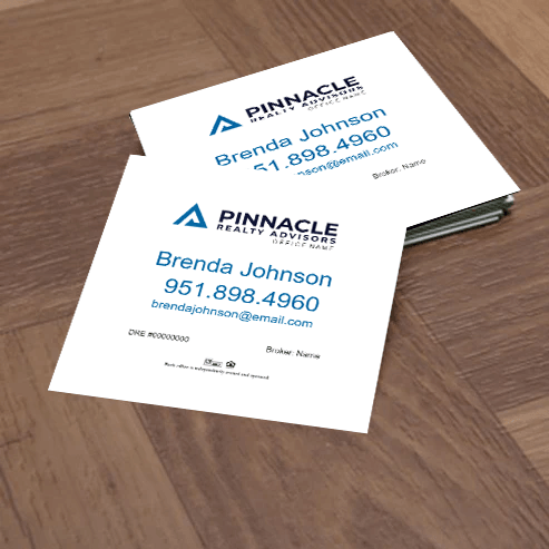 3x3 BUSINESS CARD #1 - PINNACLE REALTY ADVISORS - Estate Prints