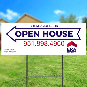 9x24 OPEN HOUSE SIGN #1 - ERA REAL ESTATE - Estate Prints