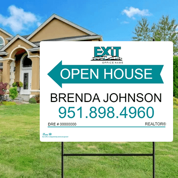 18x24 OPEN HOUSE SIGN #1 - EXIT REALTY - Estate Prints