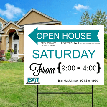 18x24 OPEN HOUSE SIGN #11 - EXIT REALTY - Estate Prints