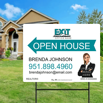 18x24 OPEN HOUSE SIGN #12 - EXIT REALTY - Estate Prints