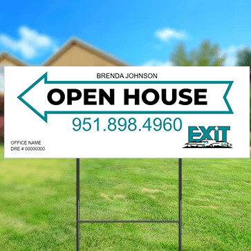 9x24 OPEN HOUSE SIGN #1 - EXIT REALTY - Estate Prints