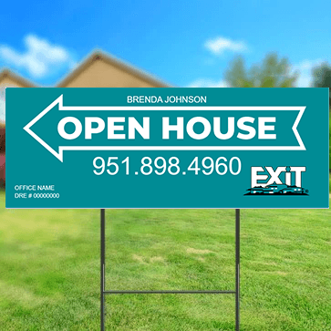 9x24 OPEN HOUSE SIGN #2 - EXIT REALTY - Estate Prints