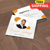 3x3 SQUARE BUSINESS CARD FRONT/BACK #8 - AGENCY ONE