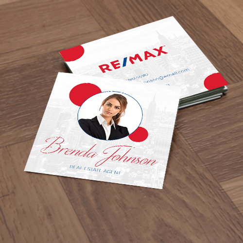 3x3 SQUARE BUSINESS CARD FRONT/BACK #7 - REMAX - Estate Prints