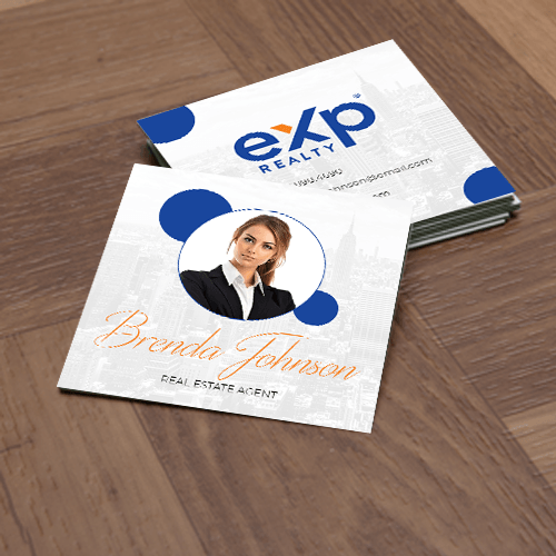 3x3 SQUARE BUSINESS CARD FRONT/BACK #9 - EXP REALTY - Estate Prints