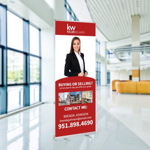 33x81 RETRACTABLE BANNER #2 - KELLER WILLIAMS - Estate Prints