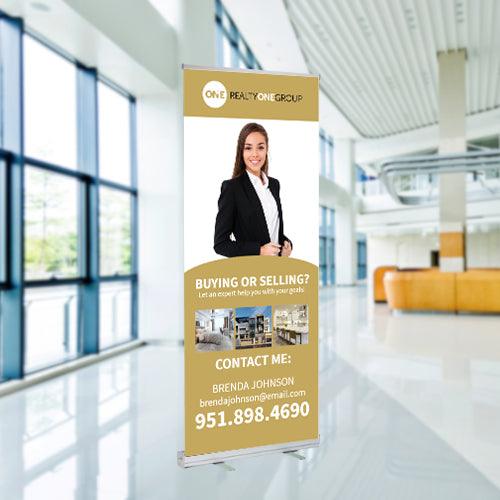 33x81 RETRACTABLE BANNER #2 - ONE REALTY GROUP - Estate Prints