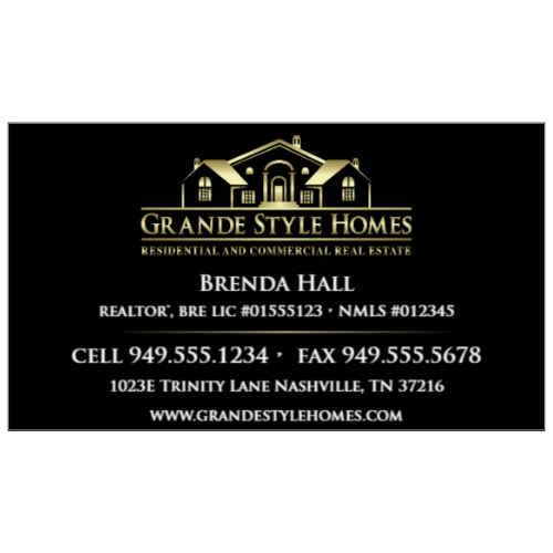 BUSINESS CARD #1 - Grande Style Homes