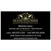 BUSINESS CARD #1 - Grande Style Homes - Estate Prints