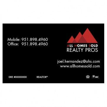 BUSINESS CARD FRONT/BACK #2 - ALL HOMES SOLD - Estate Prints