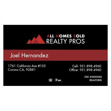 BUSINESS CARD #7 - ALL HOMES SOLD