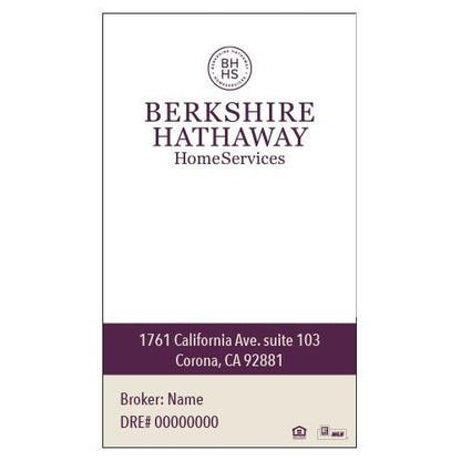 BUSINESS CARD FRONT/BACK #6 - BERKSHIRE HATHAWAY - Estate Prints