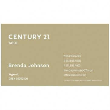 BUSINESS CARD FRONT/BACK #1 - CENTURY 21