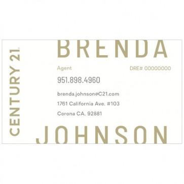 BUSINESS CARD FRONT/BACK #3 - CENTURY 21 - Estate Prints