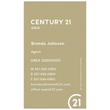 BUSINESS CARD FRONT/BACK #5 - CENTURY 21
