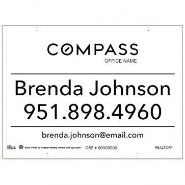 24x32 FOR SALE SIGN #7 - COMPASS - Estate Prints