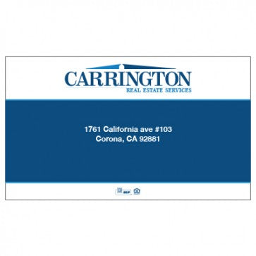 BUSINESS CARD FRONT/BACK #2 - CARRINGTON REAL ESTATE