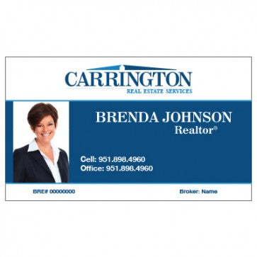 BUSINESS CARD FRONT/BACK #2 - CARRINGTON REAL ESTATE