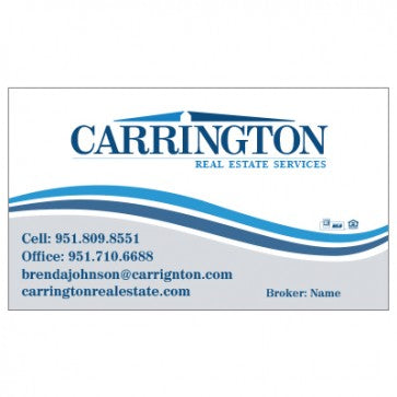 BUSINESS CARD FRONT/BACK #3 - CARRINGTON REAL ESTATE