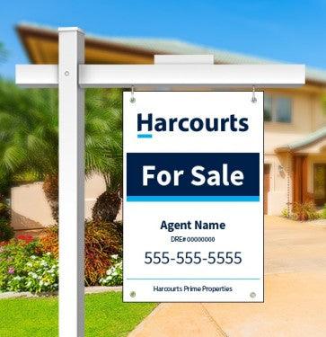 24x36 FOR SALE SIGN #4 - HARCOURTS PRIME PROPERTIES - Estate Prints