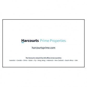 BUSINESS CARD FRONT/BACK #1 - HARCOURTS PRIME PROPERTIES - Estate Prints