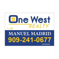 12x18 WINDOW CLING #1 - ONE WEST REALTY - Estate Prints