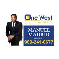 12x18 WINDOW CLING #2 - ONE WEST REALTY - Estate Prints