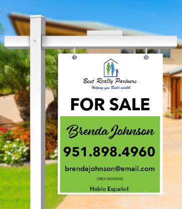 24x32 FOR SALE SIGN #1 - BEST REALTY PARTNERS - Estate Prints