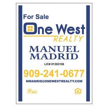 24x32 FOR SALE SIGN #1 - ONE WEST REALTY - Estate Prints