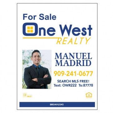 24x32 FOR SALE SIGN #3 - ONE WEST REALTY - Estate Prints