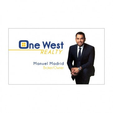 BUSINESS CARD FRONT/BACK #2 - ONE WEST REALTY