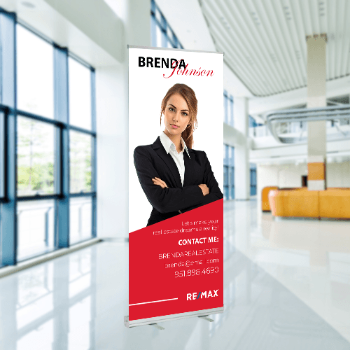 33x81 RETRACTABLE BANNER #3 - REMAX - Estate Prints