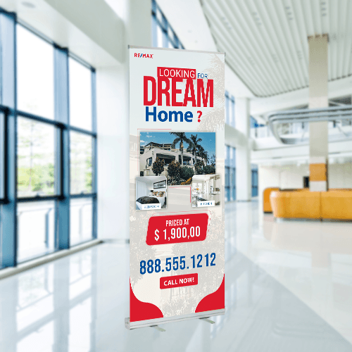 33x81 RETRACTABLE BANNER #1 - REMAX - Estate Prints