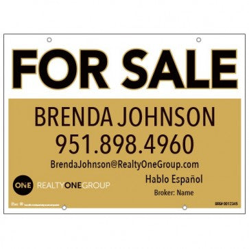 24x32 FOR SALE SIGN #9 - REALTY ONE GROUP