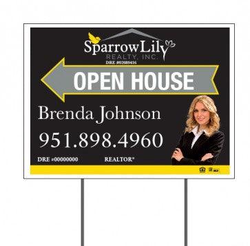 18x24 OPEN HOUSE #1 - SPARROW LILY REALTY - Estate Prints