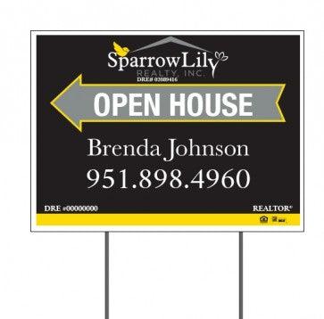 18x24 OPEN HOUSE #2 - SPARROW LILY REALTY - Estate Prints